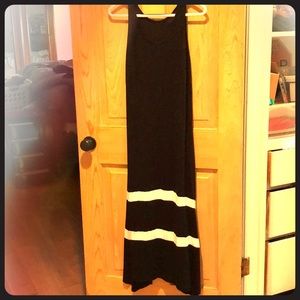Long black cotton dress. No size- fits like a M